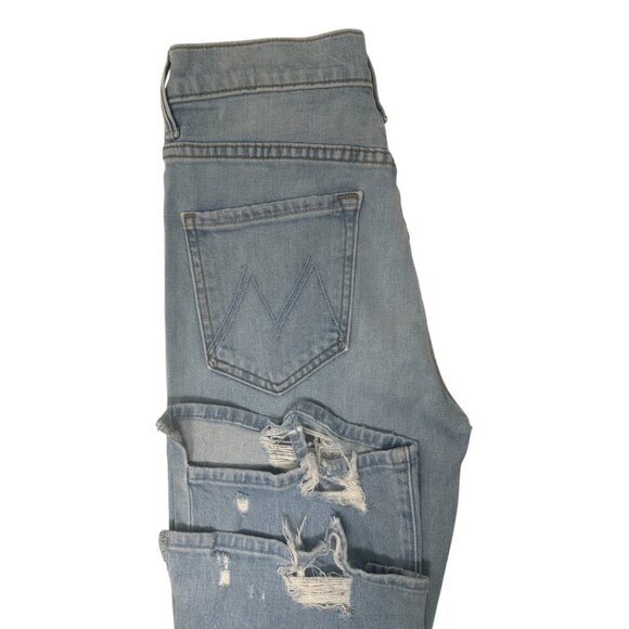 Mother The Insider Crop Stew Chew Jeans Size 26 In Mentally Elsewhere Distressed - Picture 9 of 15